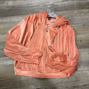 Victoria's Secret Peach Velvet Hoodie